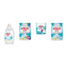 Aquabor Doğal Mineralli Sıvı Beyaz + 4 Kg Renkliler + Tablet + 4 Kg Beyaz 4 Lü Set