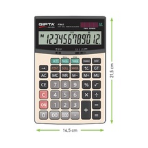 Gıpta Hesap Makinesi Masaüstü 12 Hane F3042 Çok Renkli