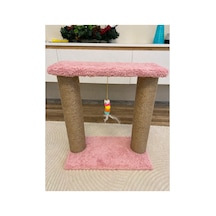 Kedi Tırmalama Direği- Kedi Oyun Alanı-peluş Kumaş Kedi Yatağı Pembe