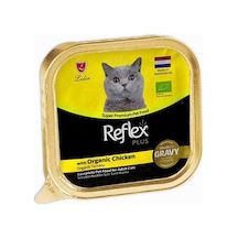 Reflex Plus Sos İçinde Et Parçacıklı Organik Tavuklu Yetişkin Kedi Maması 85 G