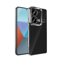 Ardemix Redmi Note 13 Pro 4g Kılıf Kamera Korumalı Logo Gösteren Omega Kapak - Siyah Siyah