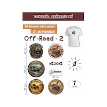 Ütü İle Yapışan Kıyafet Etiketi Off Road Serisi-2 7li Set Karışık