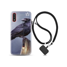 Samsung Uyumlu Galaxy A01 Core Kılıf Ipli Askılı King Crow 1670