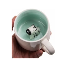 Mukko Home 3d Porselen Kupa Sevimli Zebra Figürlü, 350 Ml, Eğlenceli Ve Şık Tasarım,mavi Beyaz - Çok Renkli