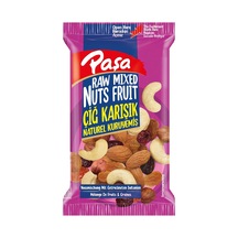 Naturel Çiğ Karışık Kuruyemiş, 24x40gr Paket, Toplam 960gr Fındık, Badem, Kuru Üzüm, Turna Yemişi, Kaju Diğer