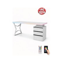 Bilgisayar Masası + Rgb Led 170 77 65 Cm Kumandalı Ve Telefon Kontrollü Çok Renkli