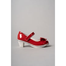 EPAAVM - Topuklu Fiyonklu Kırmızı Rugan Kız Çocuk Ayakkabı - ...