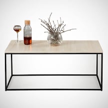 Cosco Orta Sehpa Metal & Orta Masa Açık Meşe /Metal Ayaklı Sehpa