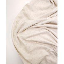 Krem Bej Kırçıllı Renkte Dolgun Yumuşak Penye Triko Arası Örme Kumaş Tişörtlük & Elbiselik 180x235cm-12662 Krem,bej