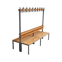 Ayakkabılıksız 6 Ayaklı Çift Taraflı Bank, 18 Kanca, 200x85x170 Cm, Spor Bankı