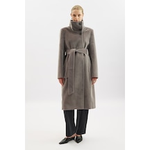 Manuka Premıum Kaşe Trench Tasarımlı Kaban Soft Gri Aw25kbn00014-1004 Soft Gri