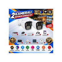 2 Kameralı 4k Sesli İp Güvenlik Kamerası Seti 5mp Gece Renkli Görüş 21 Warm Led Poe 421wsp