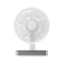 Dijital Ekranlı Ultra Sessiz Sallanır Başlıklı Mini Masaüstü Fan - Usb Şarjlı Taşınabilir Klima Destekli Yaz Soğutucu - Diğer