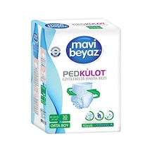 Mavi Beyaz Külot 30'lu Medium Yetişkin Hasta Alt Bezi 2'li Ekonomik Paket Avantaj Paketi Mıchu M