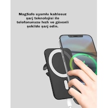 Magsafe Araç Telefon Tutucu 15w Hızlı Şarj Gldısptm - 60 Type-c Girişli siyah
