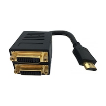 Hdmı Erkek To 2xdvı 24+5 Dişi Pasif Splitter Çevirici Kablo 20cm