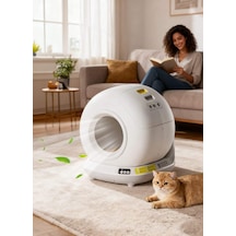 Destroyel 78 Litre Akıllı Otomatik Kedi Tuvaleti Wi-fi Kontrollü, 10 Sensörlü,