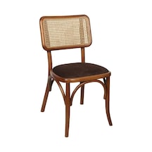 Sofa Hazeranlı Ahşap İskandinav Sandalye Ceviz - Kahverengi