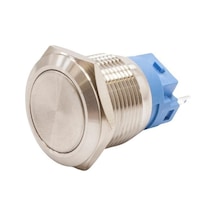 Motorobit 22B-P1Z 22Mm Düz Anahtarlı Metal Buton