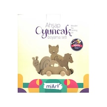 Miart Maob10 Ahşap Oyuncak Boyama Seti 10 Zürafa