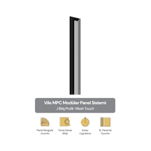 Vilo Mpc J Bitiş Profili Mesh Touch 300cm Xl Duvar Paneli Kenar Ve Dış Köşe Bitişi