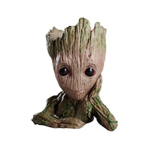 Baby Groot Figür Düşünen Saksı Kalemlik Pla 15 Cm Büyük