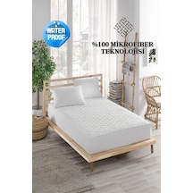 Mona Verde Sıvı Geçirmez Alez Mikro Kapitoneli Fitted Çift Kişilik Tek Kişilik Bebek Alezi Yatak Koruyucu MNVSYL0000 Beyaz