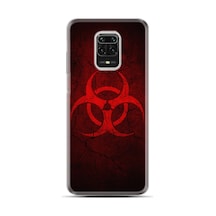 Xiaomi Redmi Note 9S Kılıf Desenli Virus 1654 Siyah