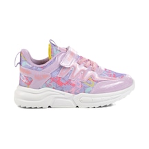 Lila Cırtlı Hafif Kız Çocuk Spor Ayakkabı Ruffon P LİLA-PEMBE