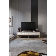 180 CM KLAS MDF MEBRAN KAPAK EKRU CEVİZ GOLD