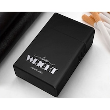 Bk Gift Kişiye Özel İsimli Tarihli Siyah Metal Sigara Tabakası 12