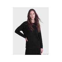 LC Waikiki Alıta Cıty Farkıyla Lcw Modest Siyah Oval Yaka Kadın Triko Kazak Siyah - 931152327 Siyah