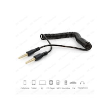 3.5Mm Stereo Spiral Tasarım Araç Içi Aux Ses Aktarım Kablosu
