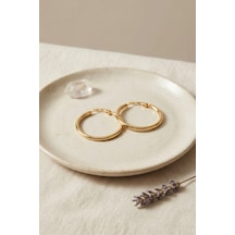 316l Çelik Gold Renk 28 Mm Halka Küpe çok renkli