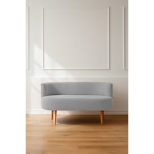 Azra Mobilya Sydney Modern İkili Koltuk Kanepe Modern Welsoft Yumuşak Kumaş Açık Gri Gri