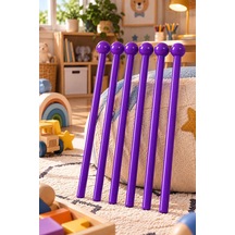 Midex Orf-tfk-20prp 3X Mor Çocuk Davulu Tokmağı Ritim Çubuğu Örf Aleti 23 Cm Karbon Fiber