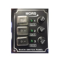 İzoleli Elektrik Switch Panelleri (Dikey) 3lü Siyah