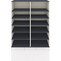 Kronos Gardrop 10 Raflı 176x59x221 Aytaşı-antrasit Beyaz