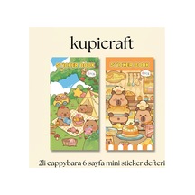 6 Sayfa Sticker Defteri 2 Adet Kapak Renkleri Farklı İçerik Aynıdır Capybara Ajanda Scrapbook Journal Etiket - 930820966 Diğer
