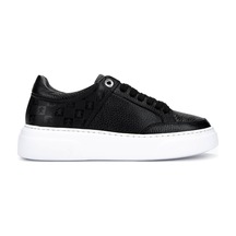 Tamer Tanca Kadın Hakiki Deri Siyah Floter Sneakers & Spor Ayakkabı 04 503 Bn Ayk Y25 Sıyah Fltr Siyah