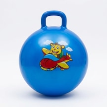 Nk Spor 55 Cm Lacivert Zıp Zıp Pilates Topu - Tutma Saplı Zıplama Topu - Çocuk Ve Yetişkin Için Kondisyon Topu-kulplu Egzersiz Ve Oyun Topu Anti-burst