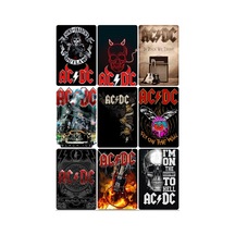 Metallica-ac Dc Grubu Desenli Tasarım Mini 9' Lu Fotokart Seti