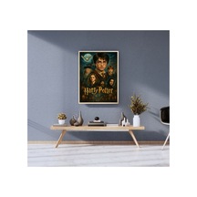 Harry Potter Doğal Ahşap Çerçeveli Tek Parça Dekoratif Tablo Çok Renkli - 820320938 Çok Renkli