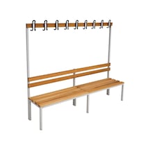 Ayakkabılıksız 6 Ayaklı Tek Taraflı Bank, Kanca Şeritli Bank, 9 Kanca, 200x43x170 Cm, Spor Bankı