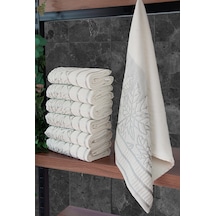 Çınar Jakarlı 6 Lı Kadife Pamuklu El Ve Yüz Havlu Seti 50x90 Cm - 04557 - Gümüş Gümüş Çınar Jakarlı 6 Lı Kadife Pamuklu El Ve Yüz Havlu Seti 50x90 Cm - 04557 - Gümüş Gümüş