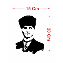Atatürk Silüet Gazi Mustafa Kemal Büyük Türk Atatürk Başkomtan Sticker Araba Oto Motosiklet Karavan Sticker 00008 20x15 Cm