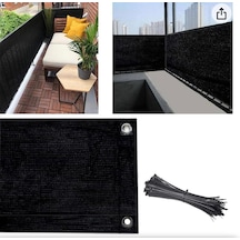 Balkon Demiri Perdesi Korkuluk Perdesi Siyah File 80 x 100 Siyah