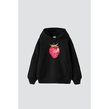 Tarzsokak Strawberry Disco Baskılı Oversize Unisex Siyah