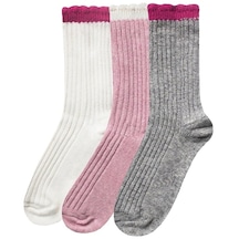 Kalın Kışlık Yün Ve Kaşmir Karışımlı Kadın Çorabı Seti 3Lü