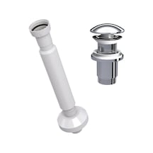 İzyapı Klik Klack Taşmalı Metal Bas Aç Lavabo Sifonu - Metal -
